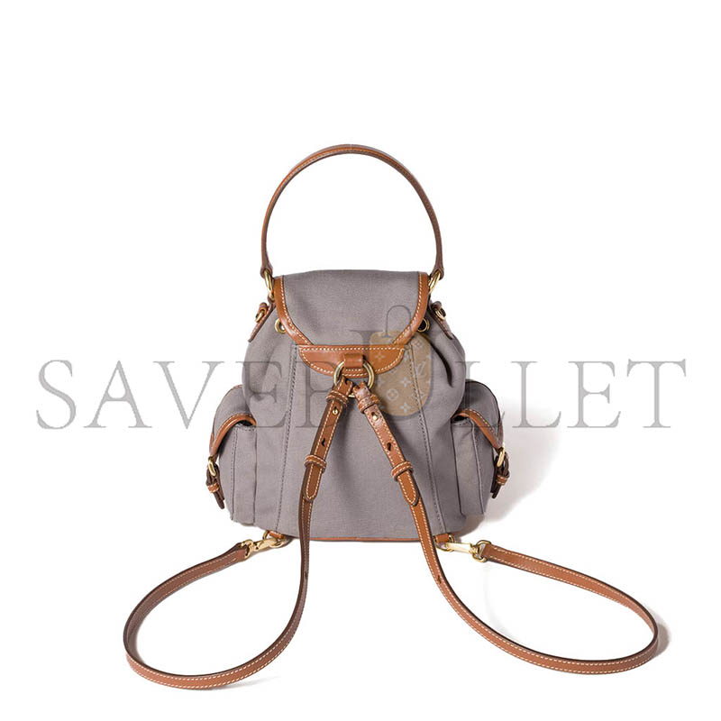 MIU MIU CANVAS AND LEATHER BACKPACK 5BZ043 (22*18*11.5cm)